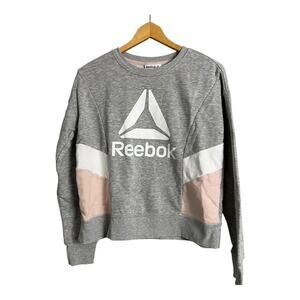 Reebok Gray Sweatshirt Pullover Casual Athleisure Comfy Streetwear Utility S